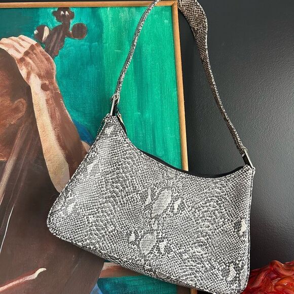 Vintage y2k 00s 2000s faux snake skin shoulder bag by Cornell - Picture 1 of 16